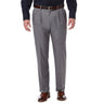 Haggar Men's Gray Classic Fit Stretch Pants