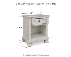Robbinsdale - One Drawer Night Stand - Antique White