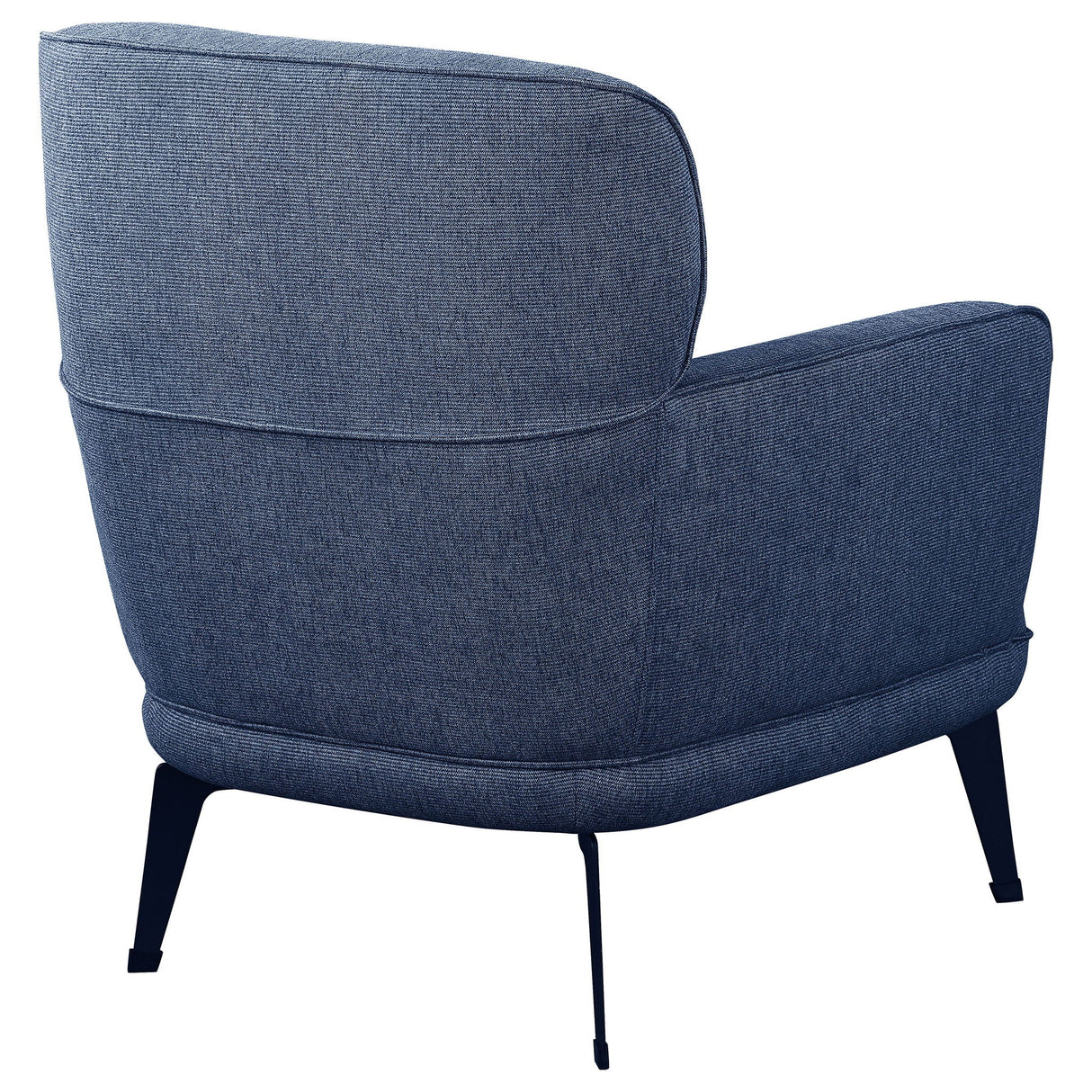 Andrea Upholstered Crescent Arm Accent Chair Blue