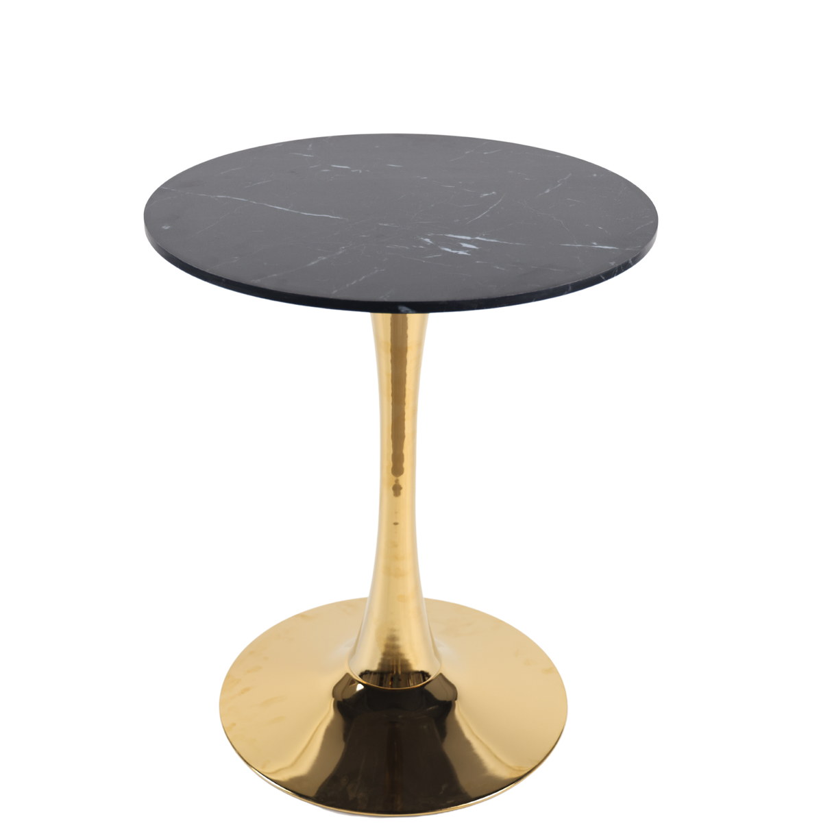 Mid-Century Black Marble Tulip Table