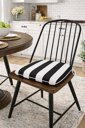 Outdoor Patio Chair Cushions, Water-Repellent U-Shape Thick Foam Seat Cushions with Ties, Set of 4