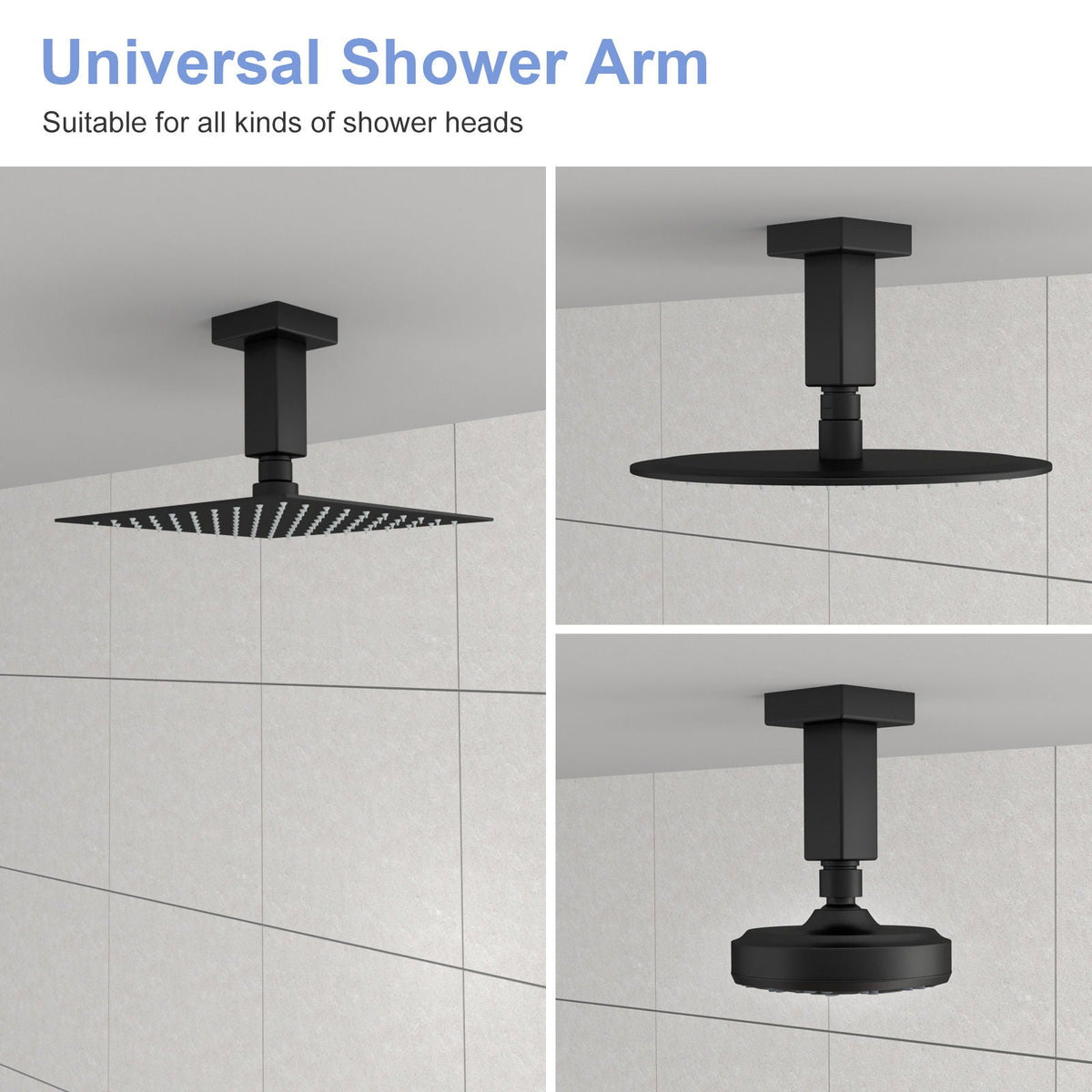 Ceiling Mounted Shower Arm With Flange Stainless Steel