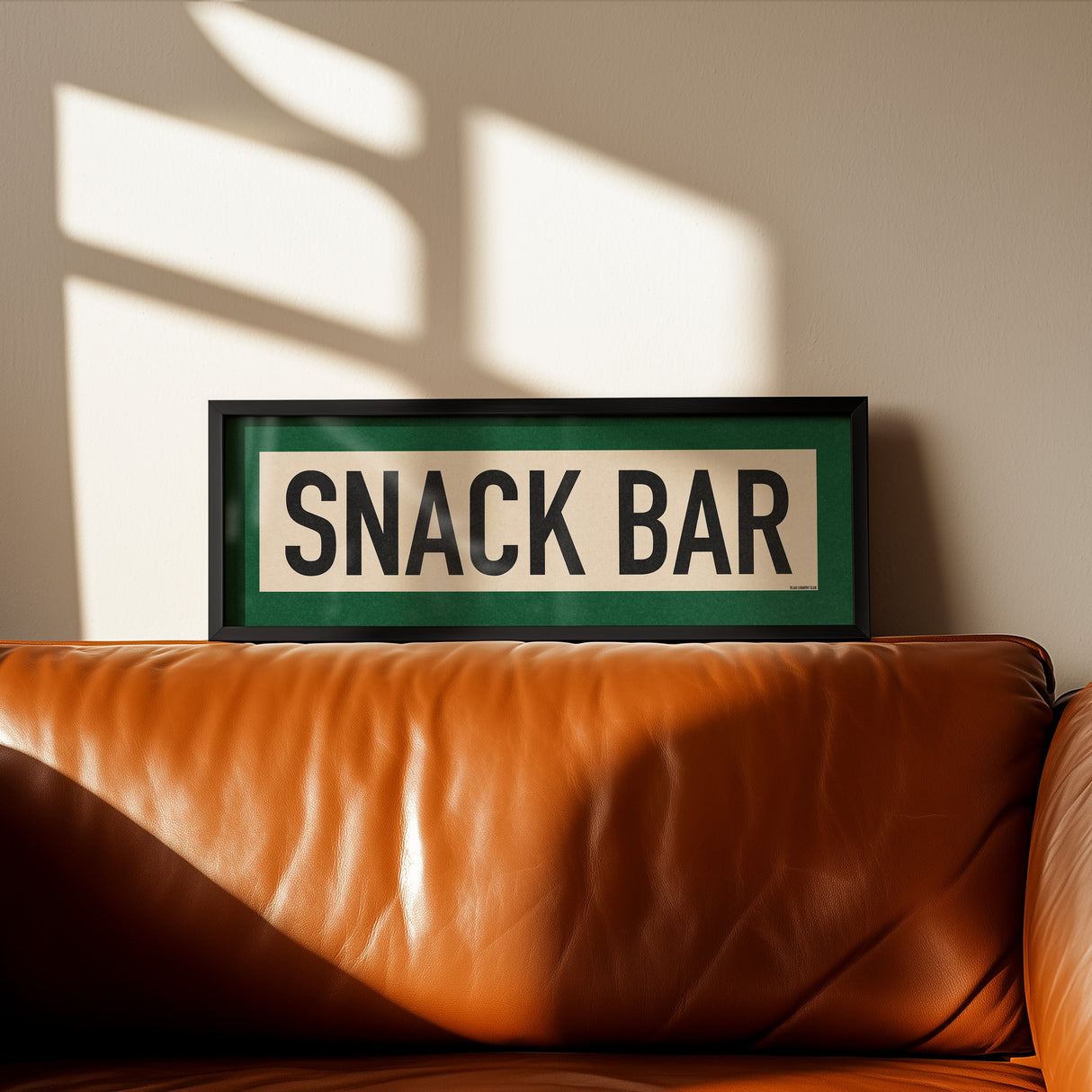 Framed Snack Bar Golf Art Scroll Print