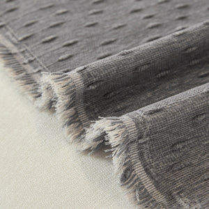 Textured Throw Blanket with 3D Dobby Weave, Minimalist Furniture Protector for Couch