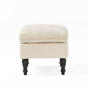 Lofton - Pillow Top Ottoman With Button Tufting - Cream
