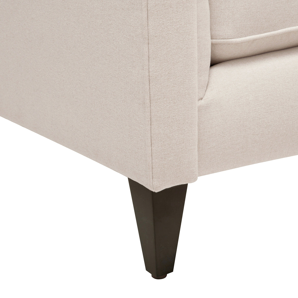 Jack 84' Modern Tuxedo Tufted Sofa, Sky Neutral Beige Polyester