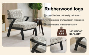 Mid-Century Modern Lounge Armchair - Seat Cushion (Beige + Grey)