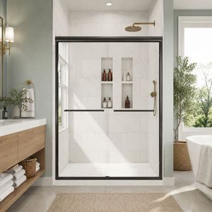 44-48" W x 76" H Framed Double Sliding Shower Door