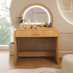 39" Makeup Vanity Table with Mirror Touch Screen Lighted Mirror