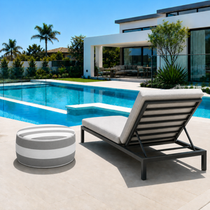 Outdoor Inflatable Ottoman 21"x21"x9"