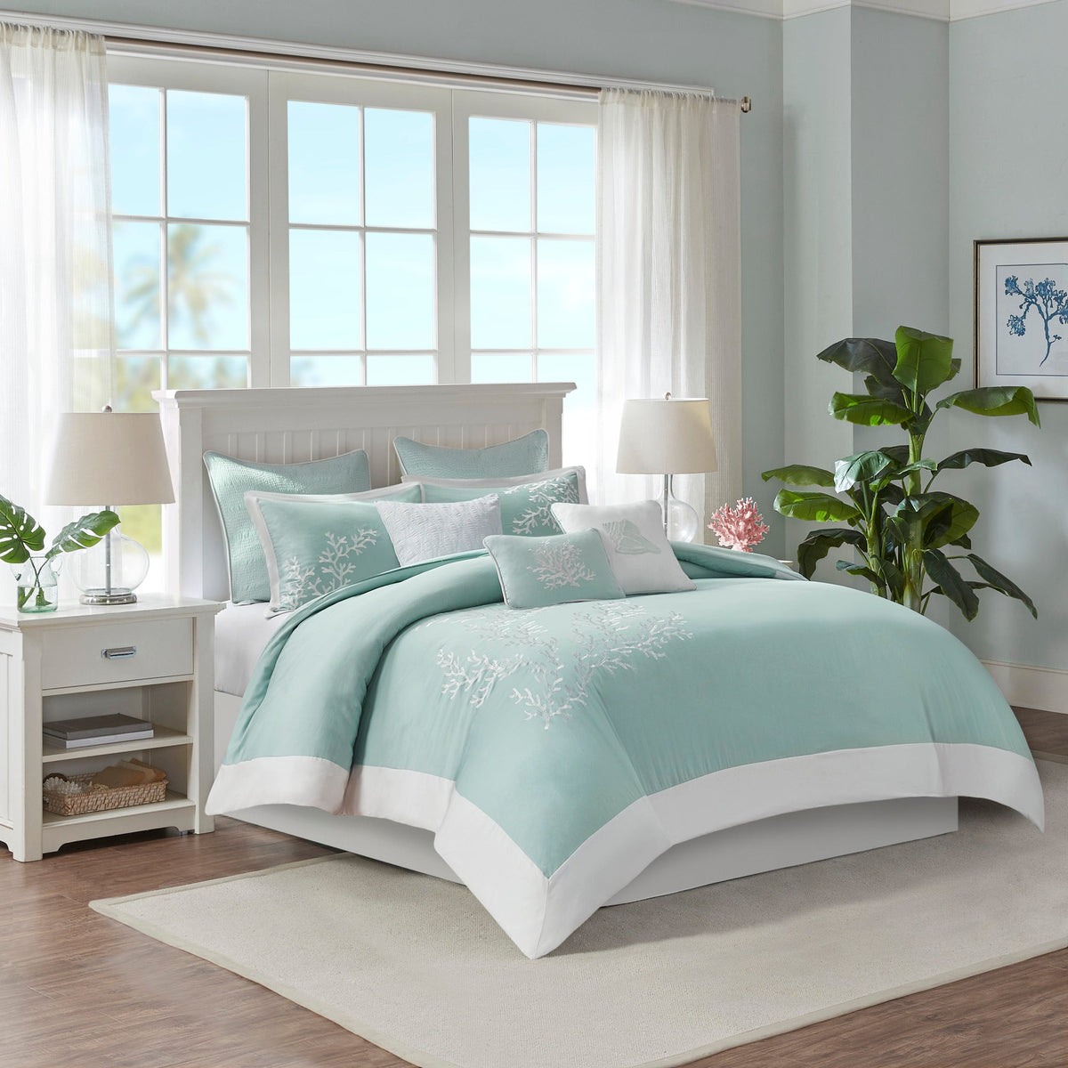 Duvet Cover Mini Set Aqua Full/Queen