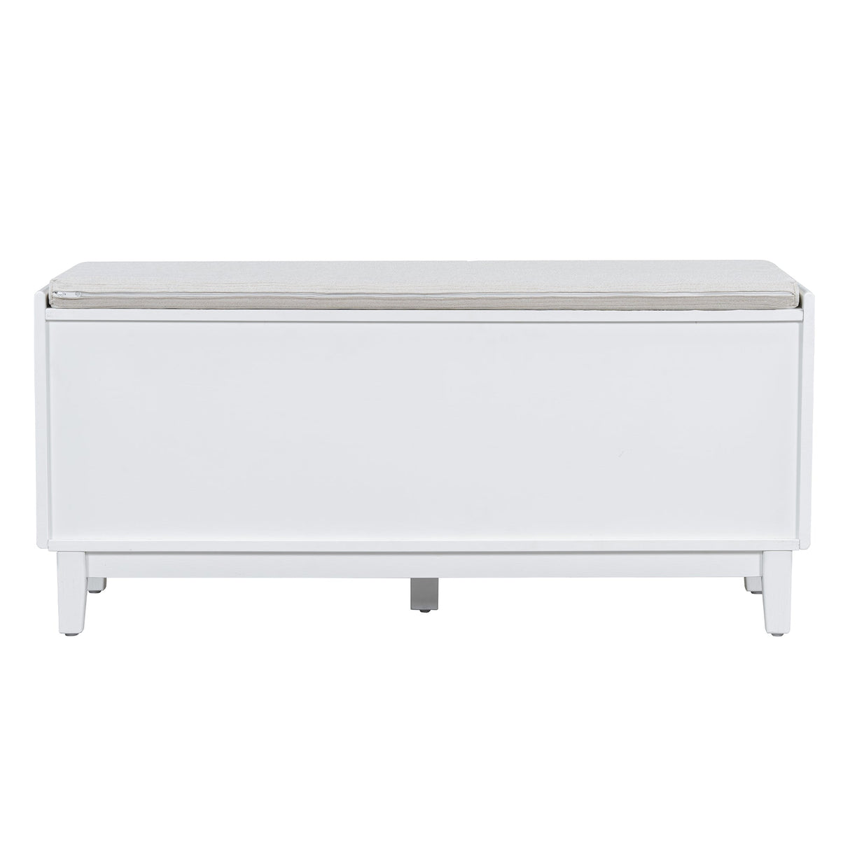 TREXM Boho Rattan Entryway Bench with Storage