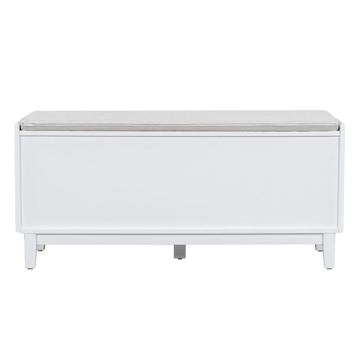 Boho Rattan Entryway Bench with Storage - MDF & Pine