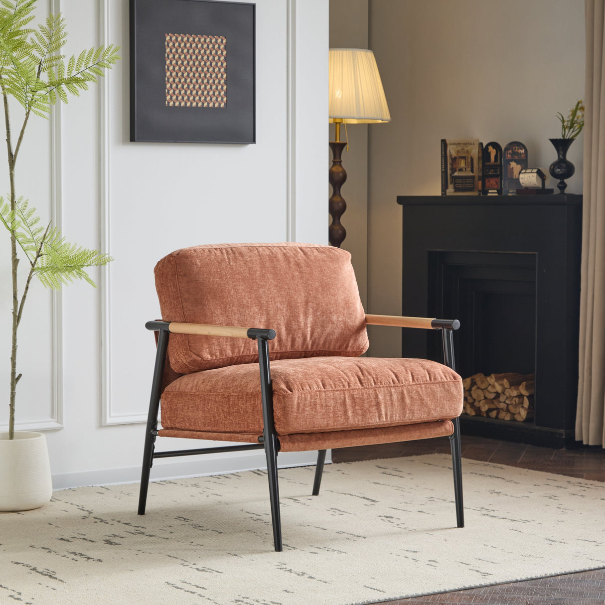 Portwyn Modern Accent Chair with Plush Cushions