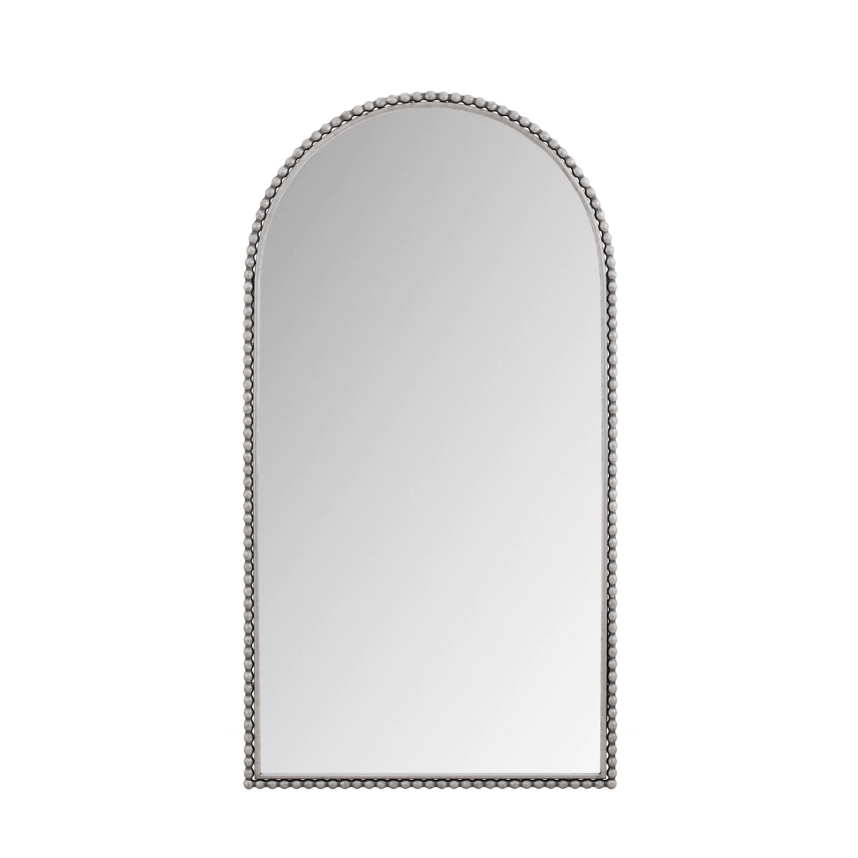 Iron Arch Retro Full Length Mirror with Supporting Feet in Silver