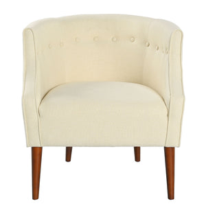 Contemporary Upholstered Club Chair With Button Tufting