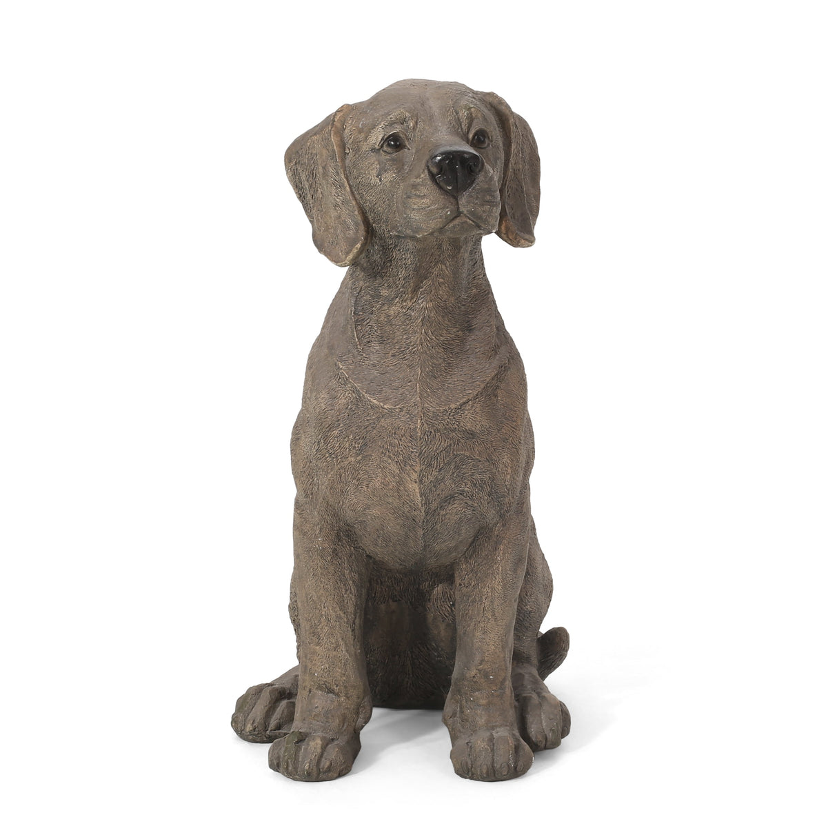 MGO Dog Decor Outdoor Dog Statue - Dark Brown
