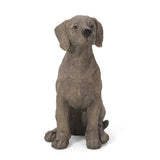 MGO Dog Decor Outdoor Dog Statue - Dark Brown