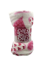 Decor&More Amor Eterno Be Mine Love Collection Valentine's Day Heart Ultra Plush Throw Blanket (50" x 60") -