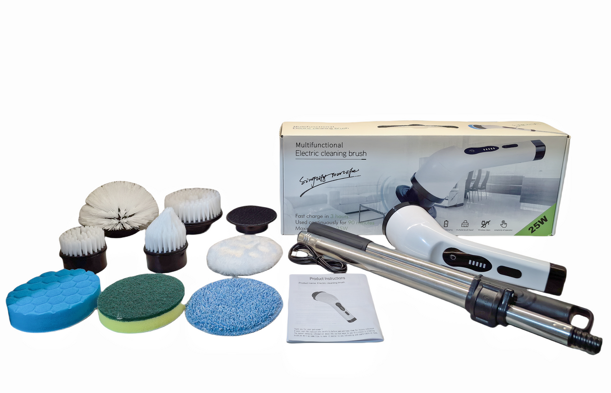 Cordless Power Shower Scrubber - Electric Cleaning Brush for Tile & Tub
