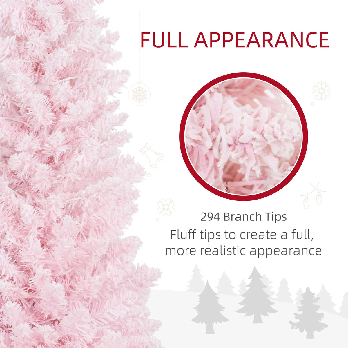 Pink 5ft Pencil Christmas Tree