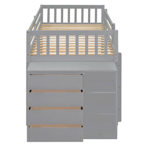 Bunk Bed With 4 Drawers And 3 Shelves