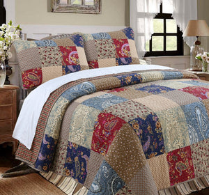 Hyler Sanders Floral Paisley Patchwork Window Curtain Panel/Drapes