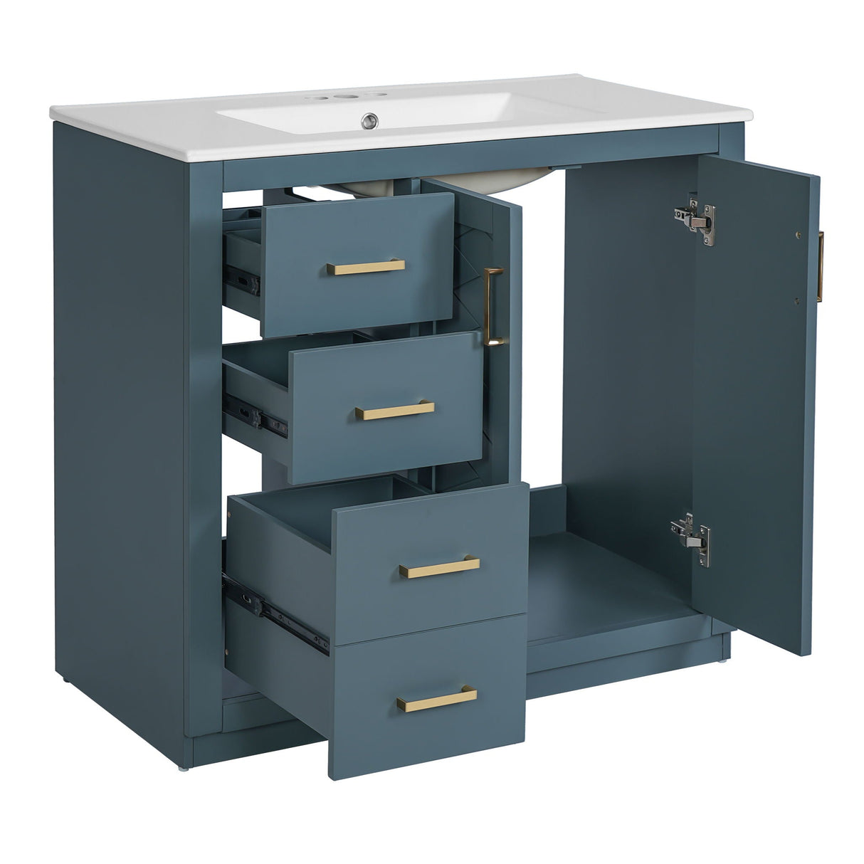 Bathroom Vanity With Sink Combo, Storage Cabinet
