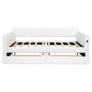 Upholstered Platform Bed With USB Charging