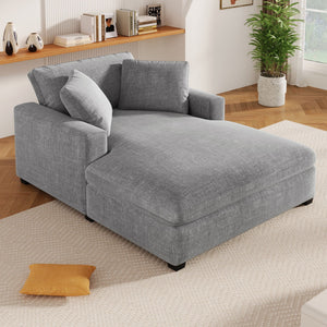 Oversized Chaise Lounge Chair Classic Design
