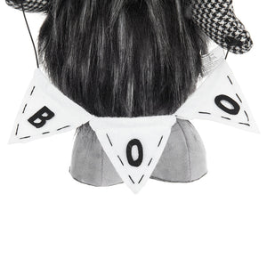 Set of 2 Black Fabric Gnomes with 'Boo' Banner
