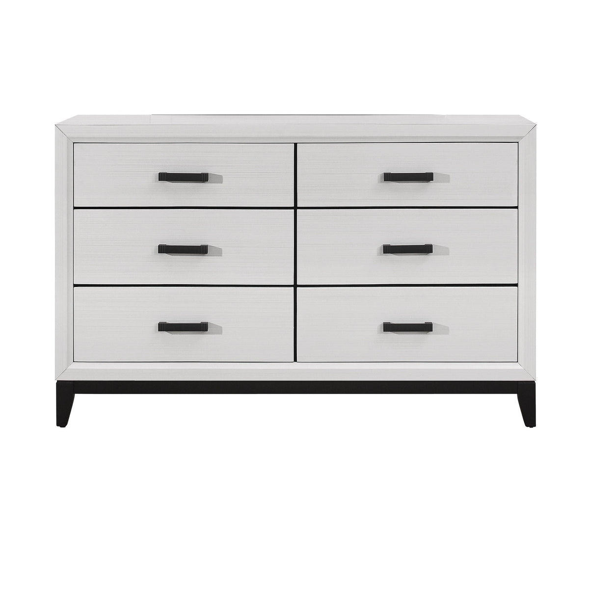 Mirage Dresser with Six Spacious Drawers - Dark Gray or White