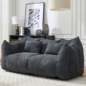 Comfortable Dual Beanbag Chair With High Resilience Foam Core For 2 People