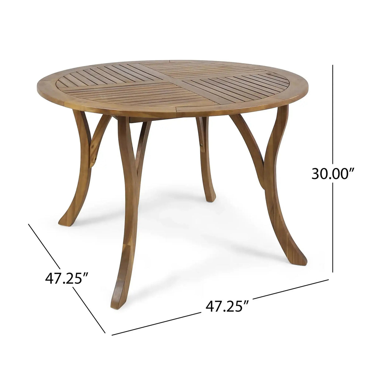 Hermosa Outdoor Acacia Wood Table Circular Design