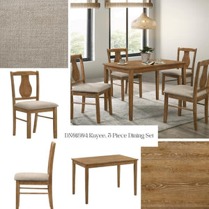 Kayee 5-Piece Dining Set - Weathered Oak