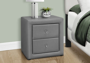 Nightstand with Storage Drawer, Upholstered, Transitional