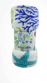 Decor&More Corales de Marina Blue Coral Seahorse Oceanic Microplush Throw Blanket Ocean Blanket for Boys and Girls and Kids of Any Age (50" x 60")