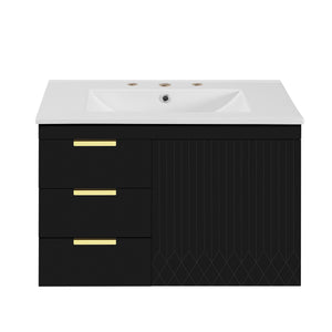 Wall Mounted Bathroom Cabinet With Side Cabinet Combo