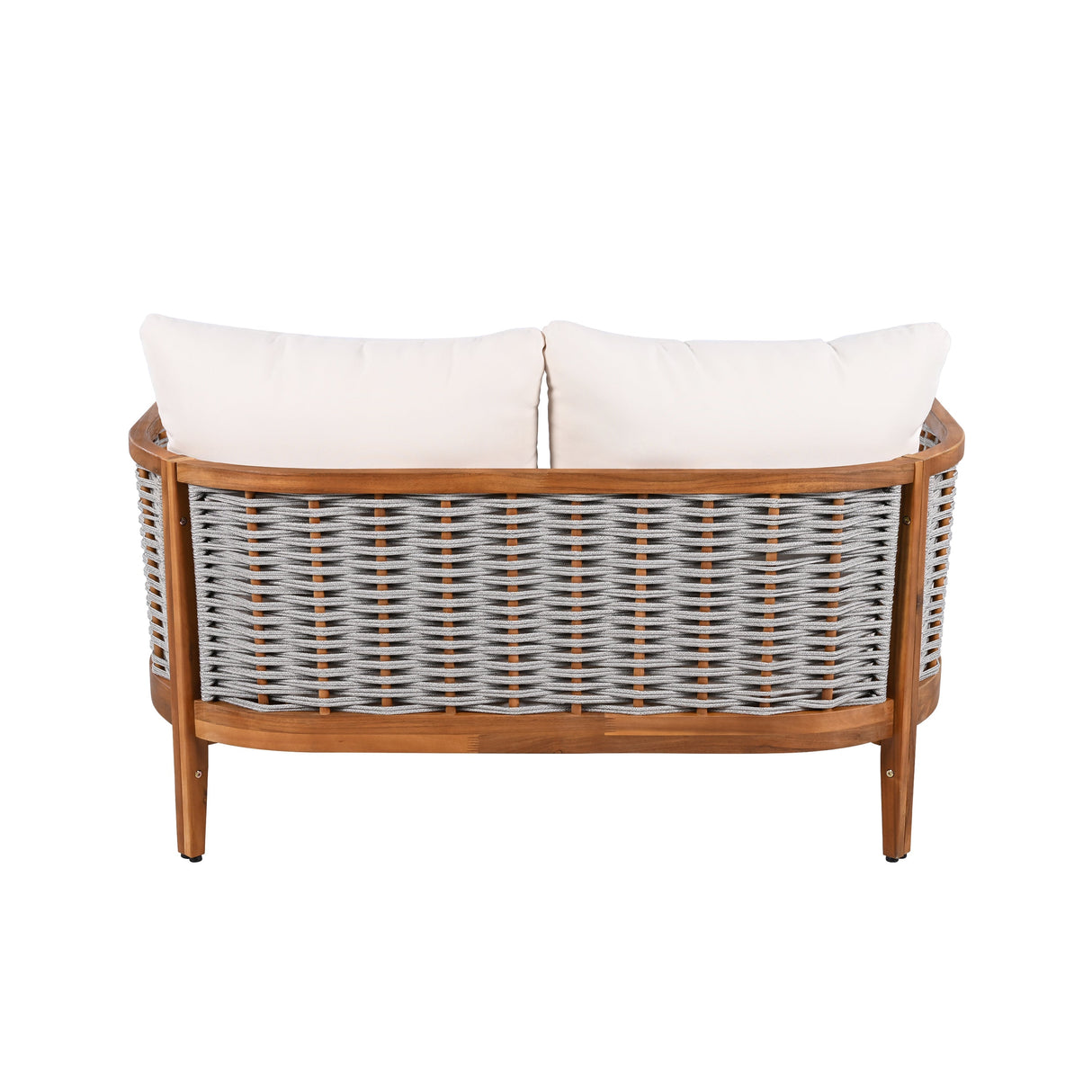Outdoor Unique Tub Design 4-Seat Sofa Set with Woven Rope