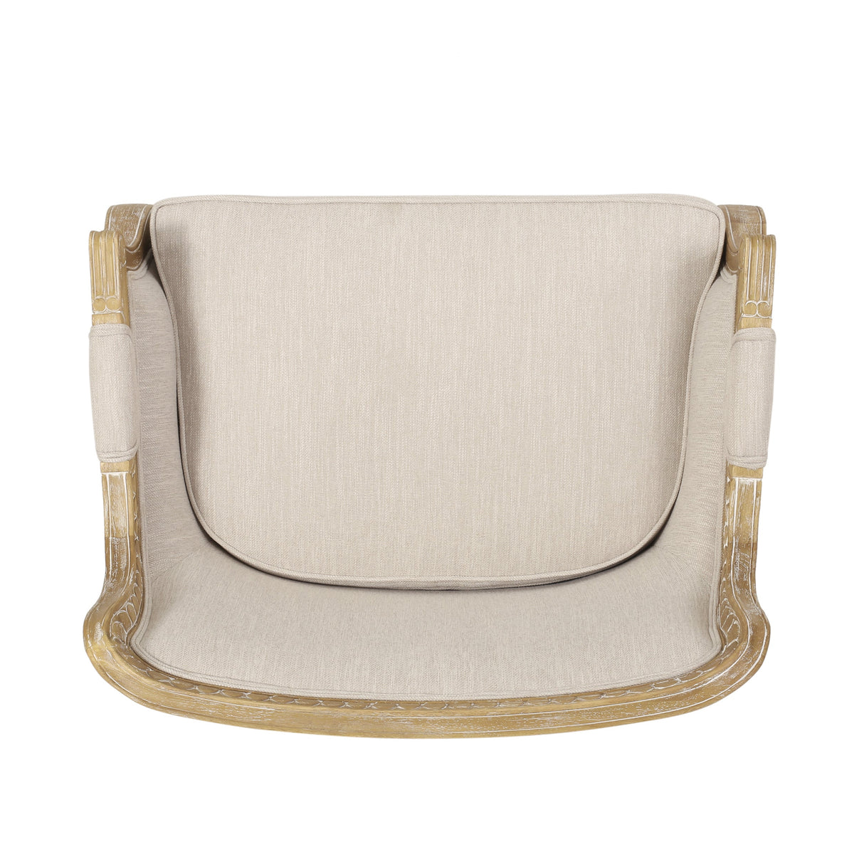 Becoming Upholstered Club Chair with Turned Leg and Carved Design
