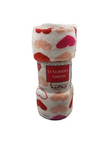 Decor&More Amor Eterno Be Mine Love Collection Valentine's Day Heart Ultra Plush Throw Blanket (50" x 60") -