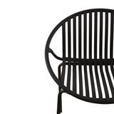 Modern Simple Art Style Patio Dining Chairs with Breathable Design (Set of 2)