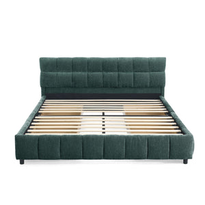 Modern Platform Bed Frame With Thick Fabric