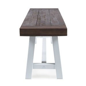 Tranquilizer - Outdoor Acacia Wood Bench With Slat Panel Design