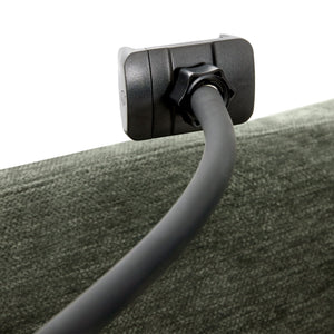 Modern Modular U-Shaped Sofa Bed With Movable Ottoman, USB Ports, Phone Holder