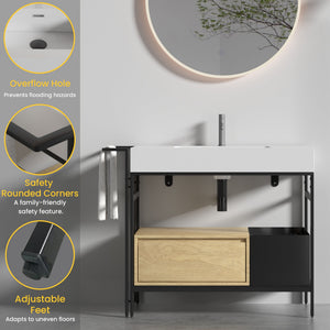 Forte 36" Industrial Style Bathroom Vanity