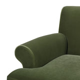 Alana lawson three-cushion tightback sofa, olive green performance velvet