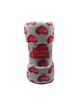 Decor&More Amor Eterno Be Mine Love Collection Valentine's Day Heart Ultra Plush Throw Blanket (50" x 60") -