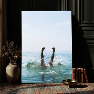 Splash Dive Wall Art – Ocean Waves Canvas Print, Summer Swim