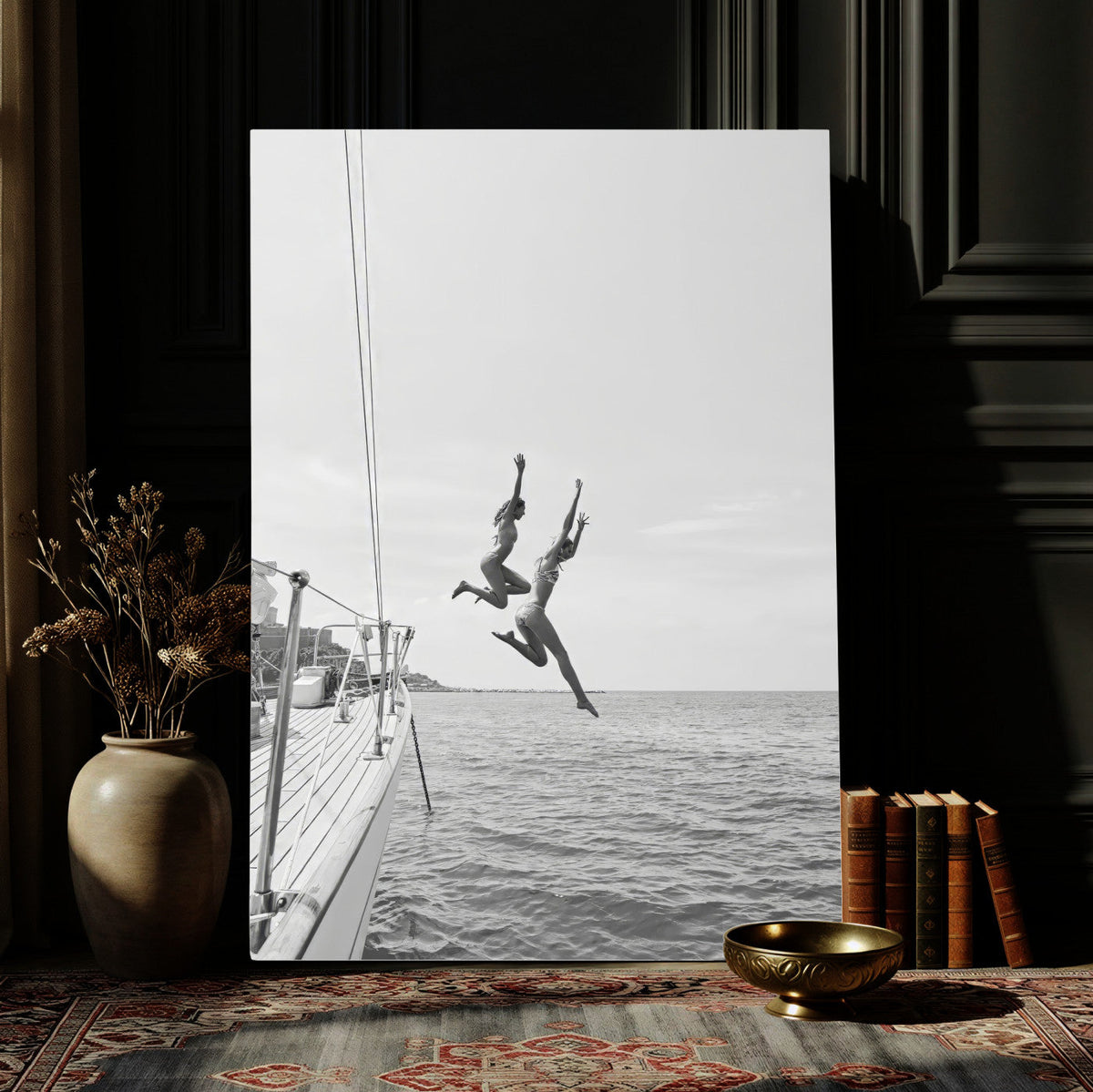 Ocean Dive Wall Art – Summer Splash Canvas Print, Waves &